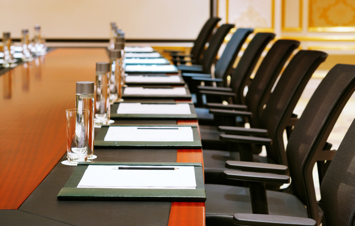 An empty board room