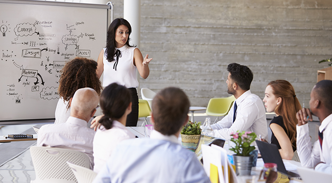 Business professionals in a conference room