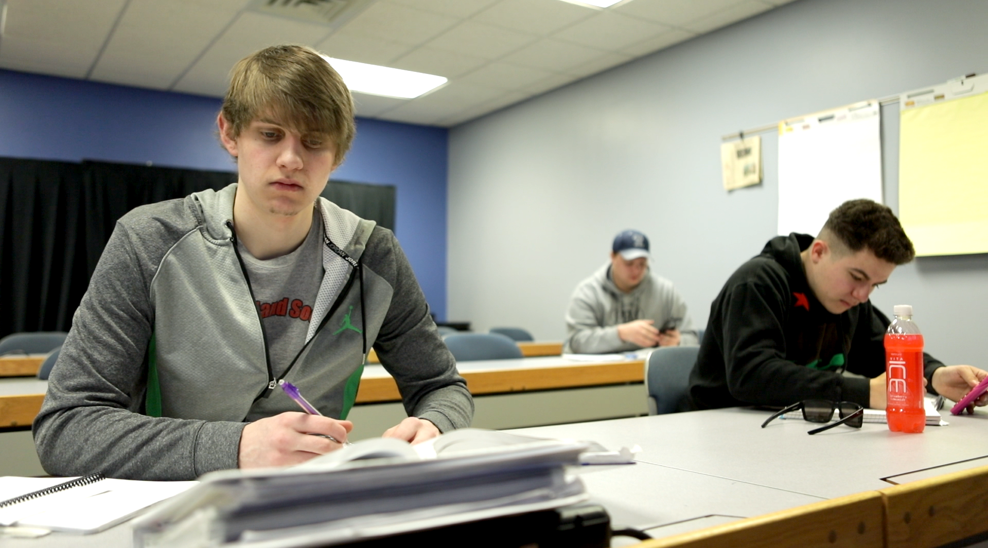 Financial Services students in a classroom