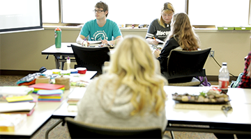 Students in a classroom