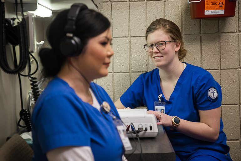 CMA students working in the lab