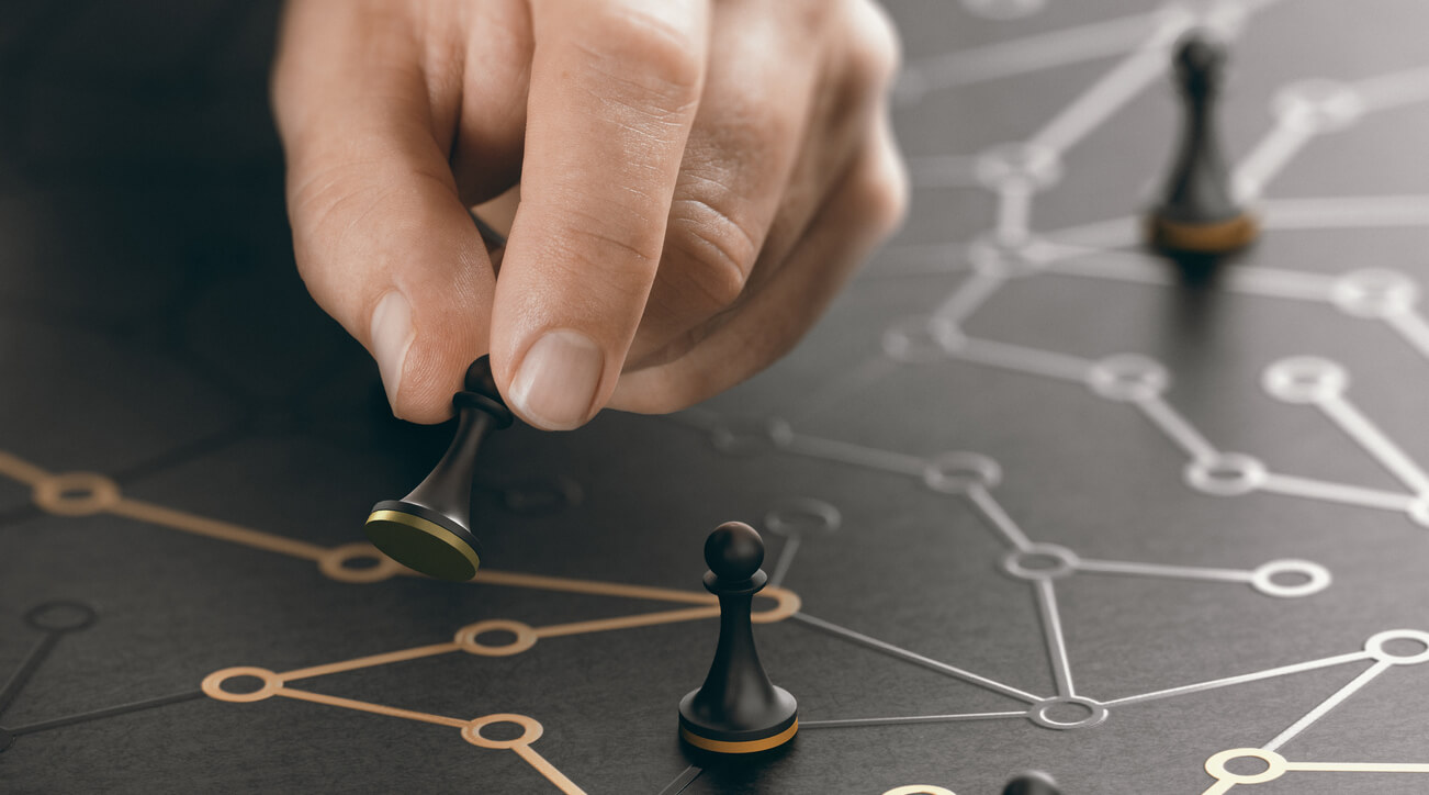 A person playing a strategy game