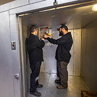 HVAC students doing hands-on work in the college's state-of-the-art facilities