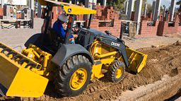 Utility Construction worker working with machinery used in the industry