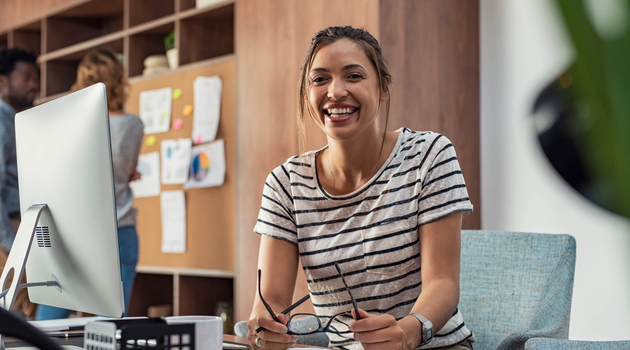 An administrative coordinator in a modern office environment