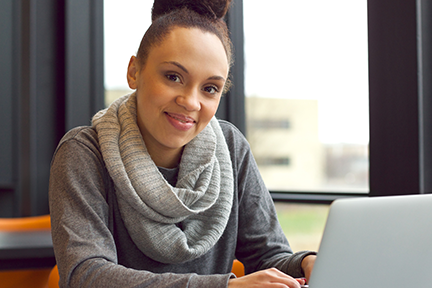 Student studying