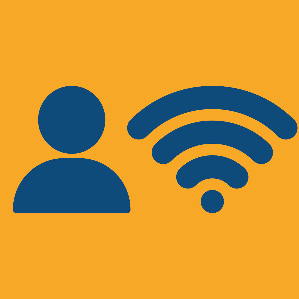 Profile and wifi signal icon