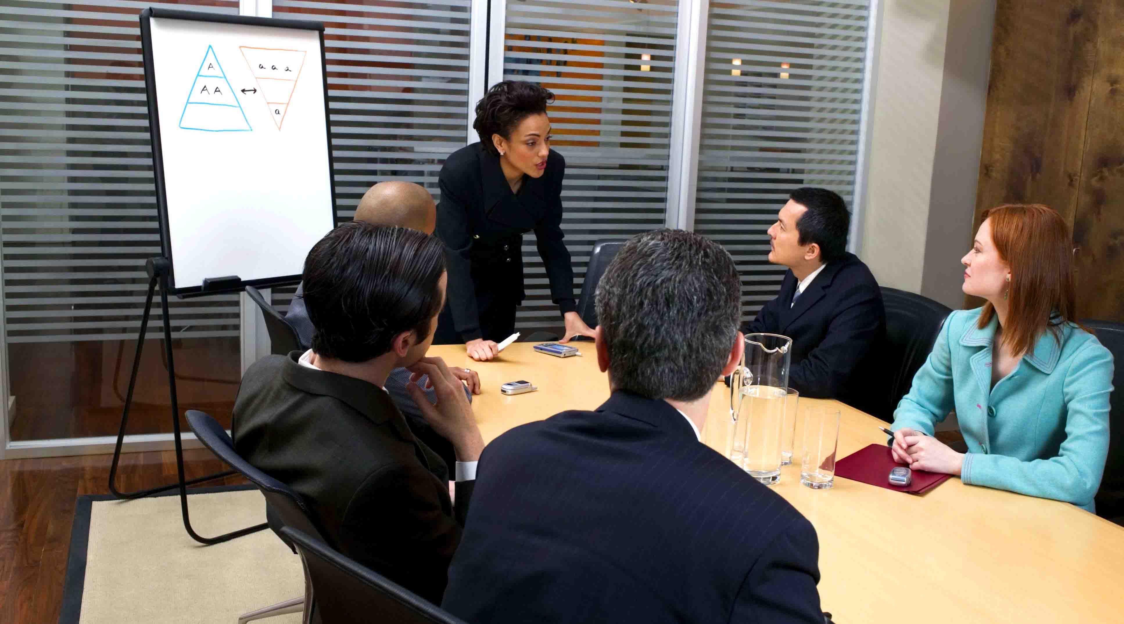 A group of business professionals in a meeting