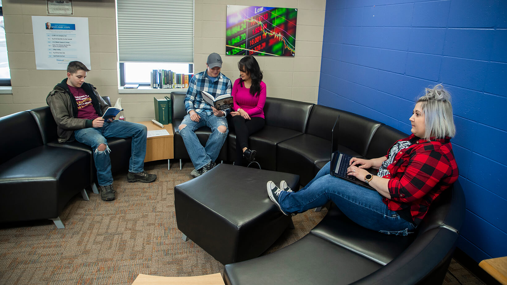 Students working on an assignment in an environment open for collaboration