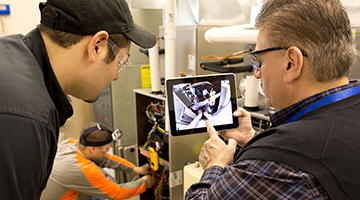 HVACR students working in WITC's state-of-the-art facilities