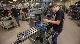 Student using equipment in WITC's state-of-the-art facilities
