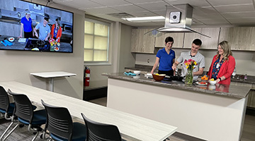Students use the occupational therapy assistant kitchen space
