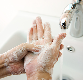Washing hands