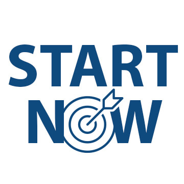 A bullseye that says Start Now