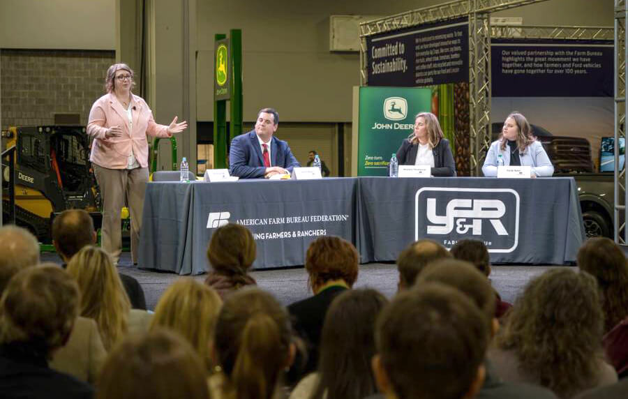 Julie Wadzinski presenting at the Young Farmers and Ranchers Discussion Meet at the American Farm Bureau Federation