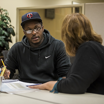 Student getting help with homework